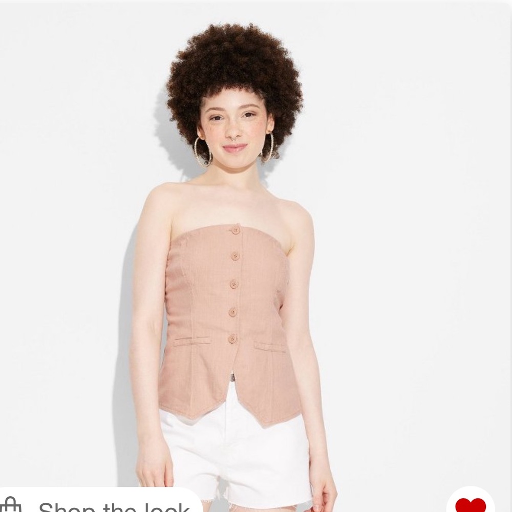 NWT! Women’s Suiting tube top from Wild Fable Tan XS